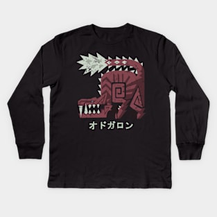 Monster Hunter World Odogaron Kanji Icon Kids Long Sleeve T-Shirt